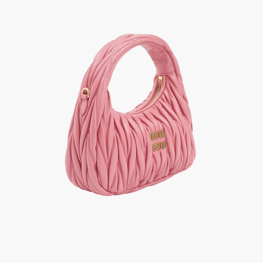 MIU MIU Quilted Pink-Gold Bag