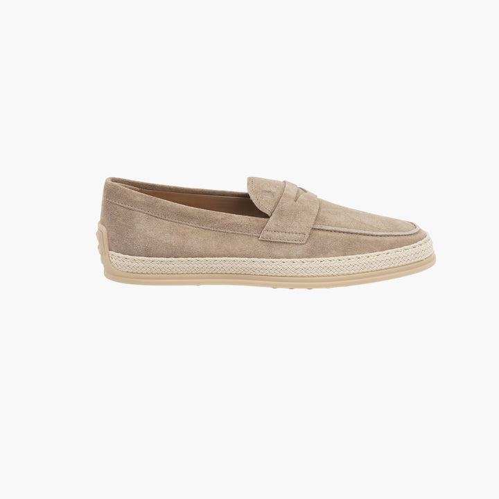 TOD'S Beige Suede Loafers