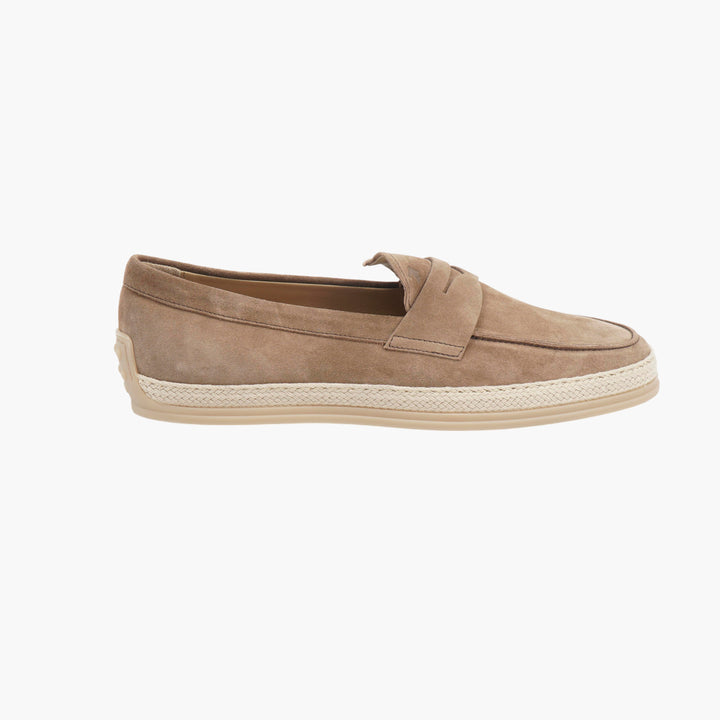 TOD'S Beige Suede Loafers