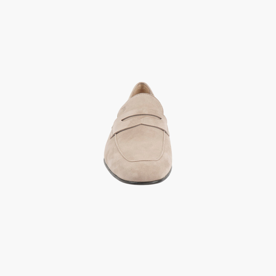 TOD'S Beige Leather Loafers