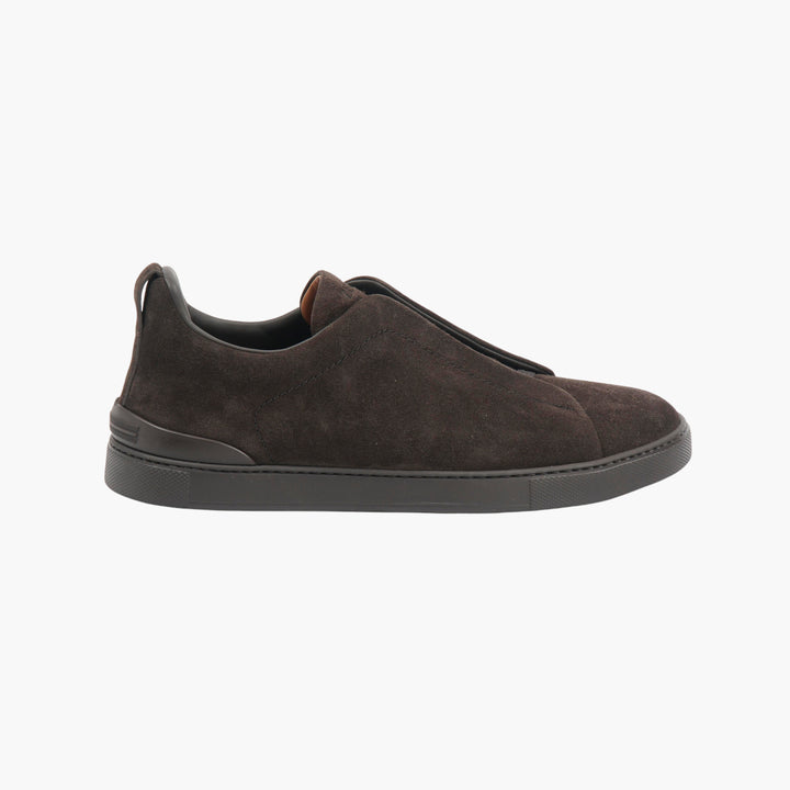 Ermenegildo Zegna Dark Brown Suede Sneakers