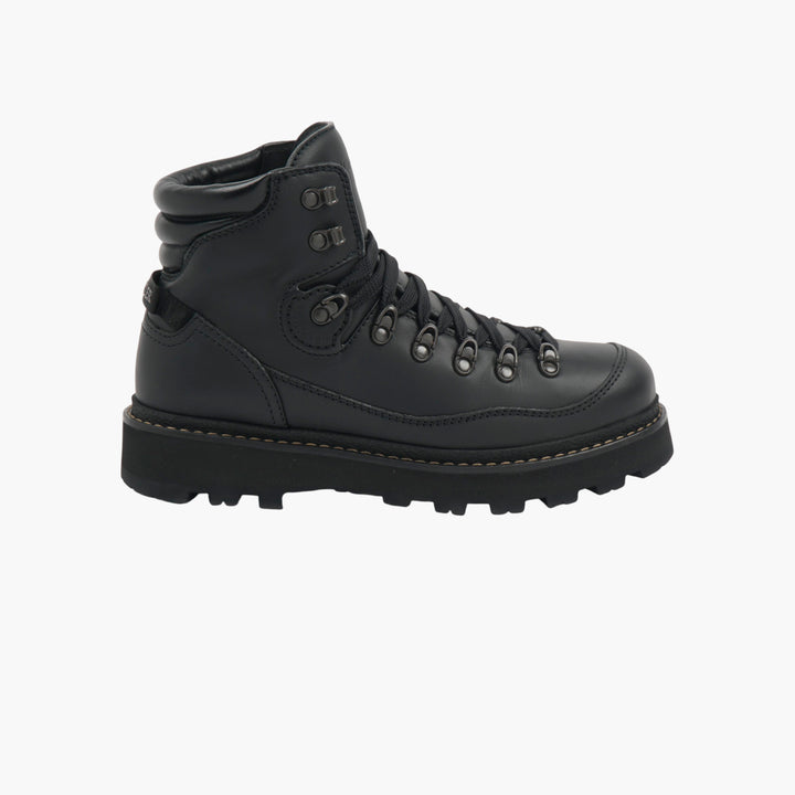 Moncler Black Leather High-Top Boots