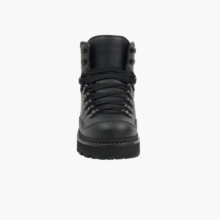 Moncler Black Leather High-Top Boots