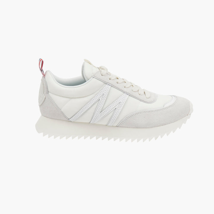 Moncler White Sneakers with Ridged Sole