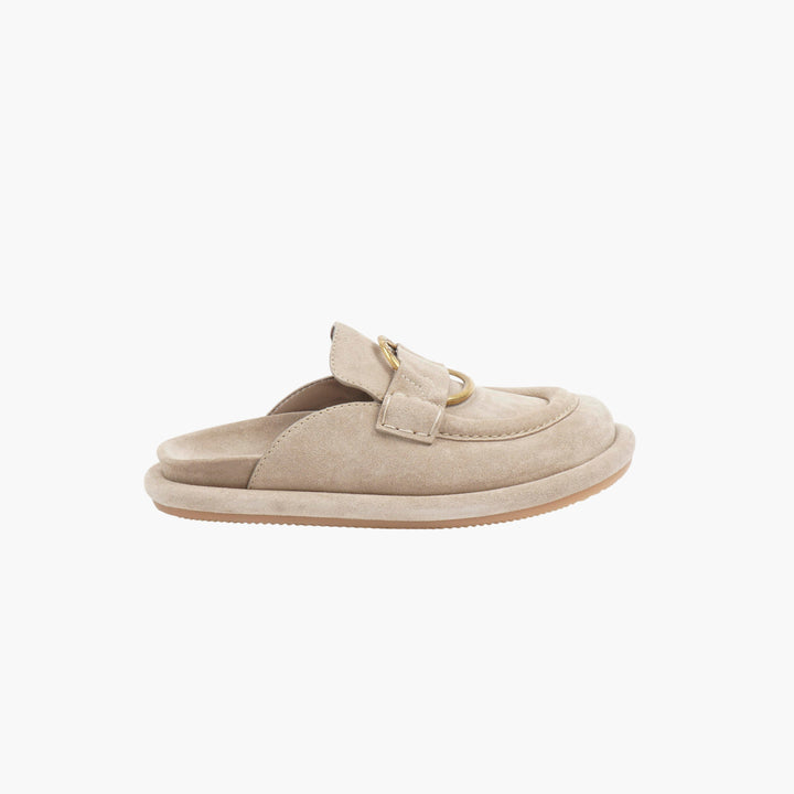 MONCLER Beige Suede Loafers