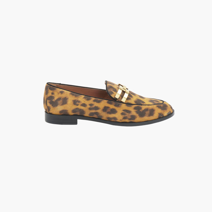 Aquazzura Leopard Gold Loafers