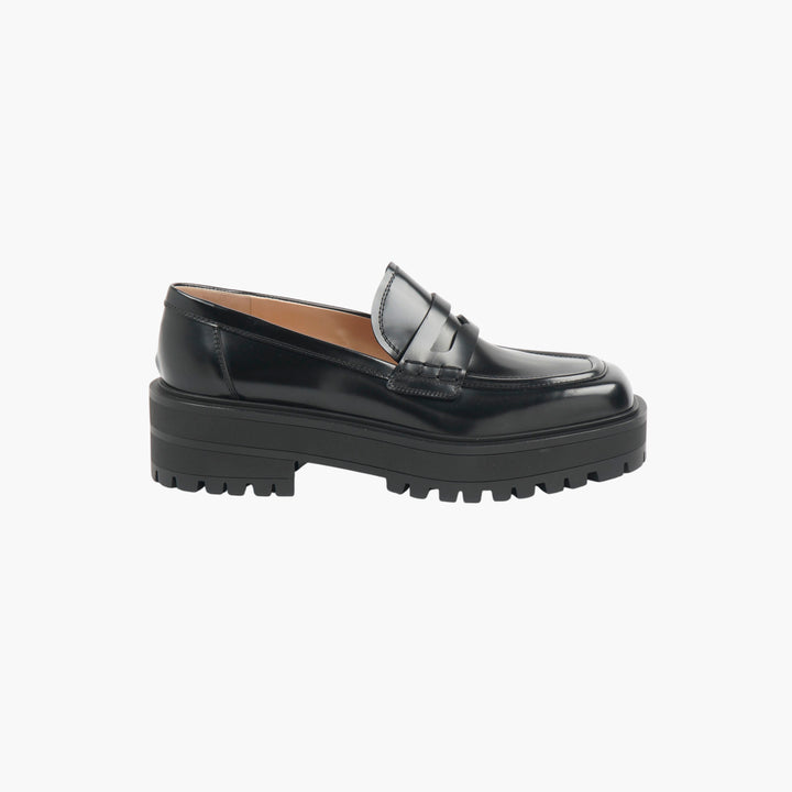 Gianvito Rossi Black Leather Loafers