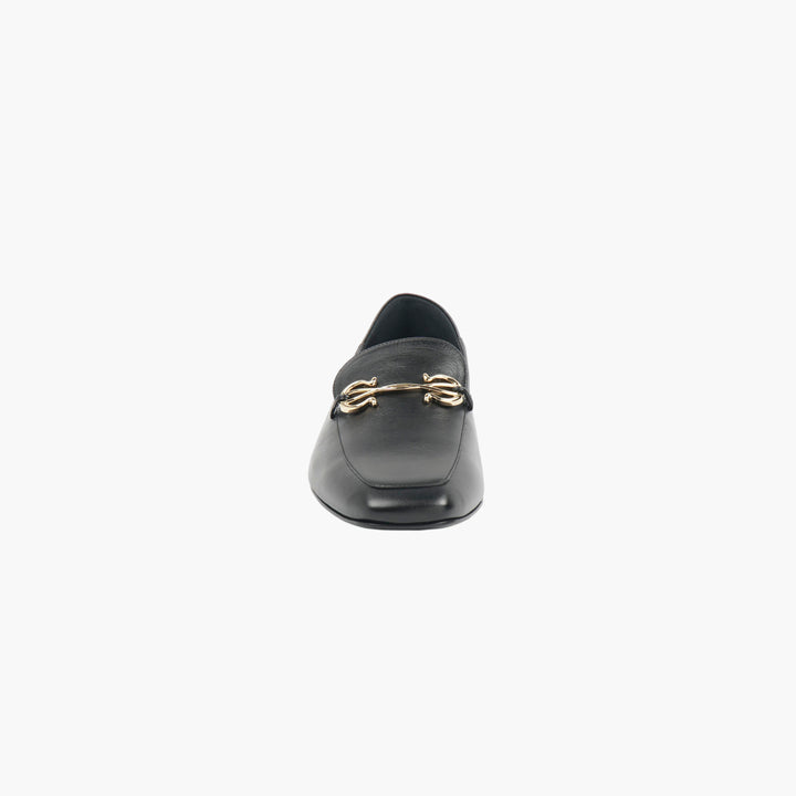 Salvatore Ferragamo Black Leather Loafers