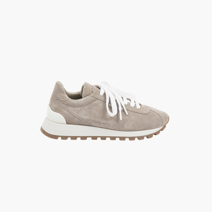 Brunello Cucinelli Sneakers in camoscio Beige