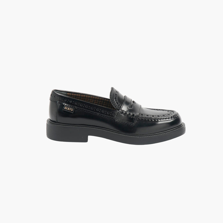 Mocassini in pelle nera TOD'S