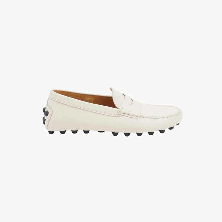 TOD'S White Leather Loafers