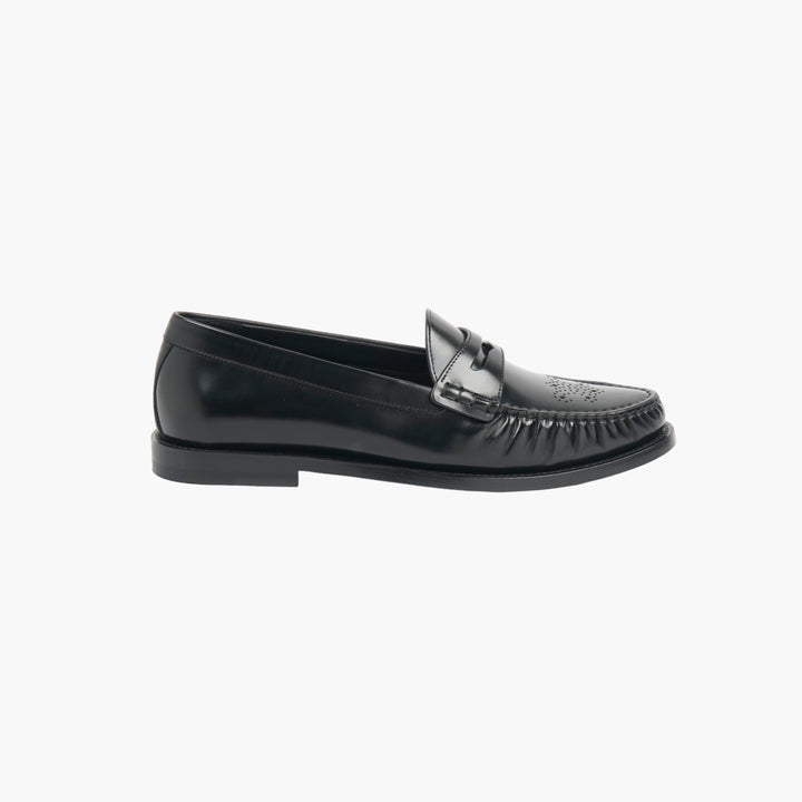 Céline Black Leather Loafers