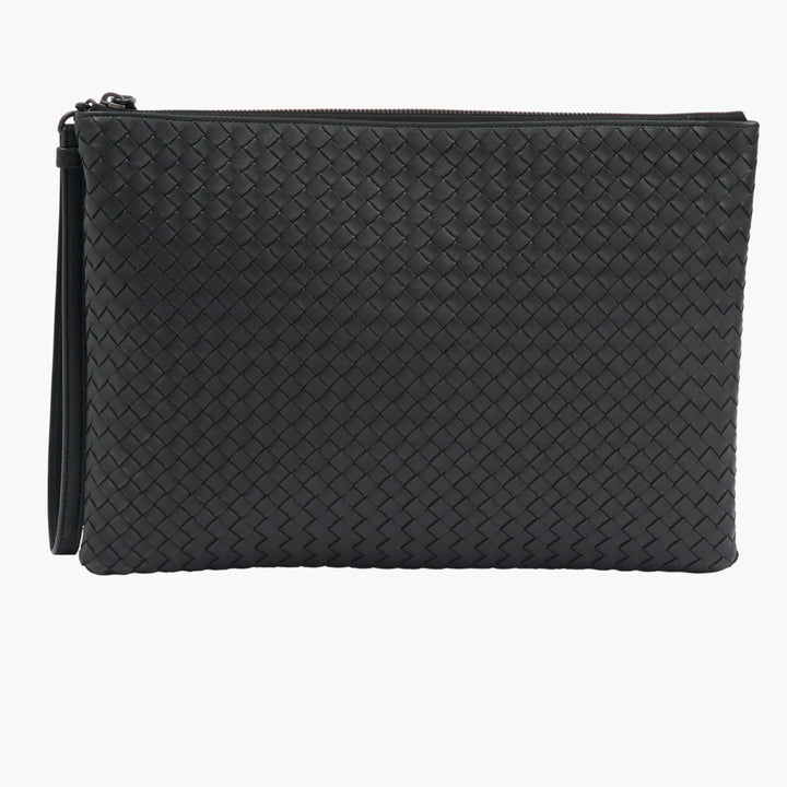 Pochette Intrecciata Nera di Bottega Veneta