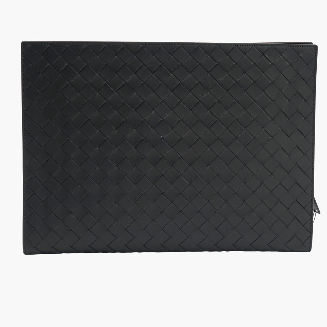 Bottega Veneta Black Leather Document Holder