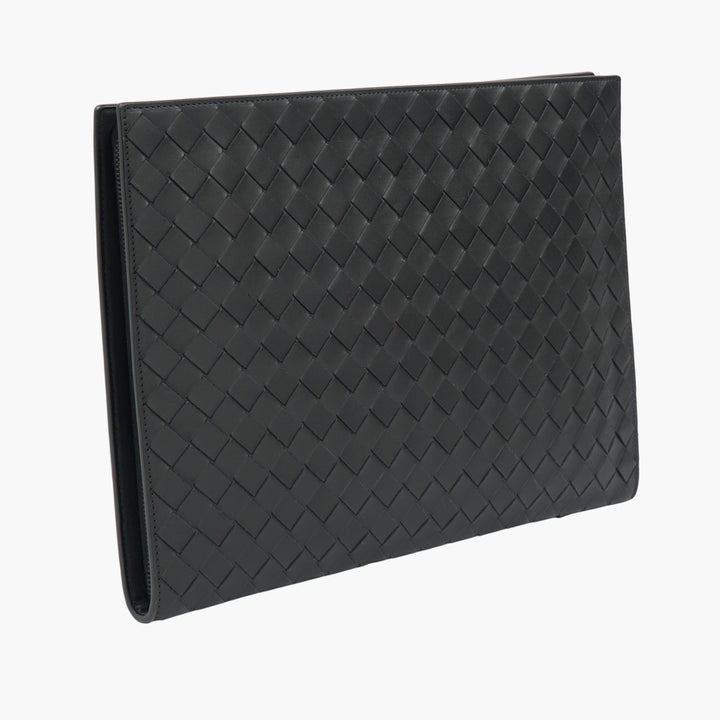 Bottega Veneta Black Leather Document Holder