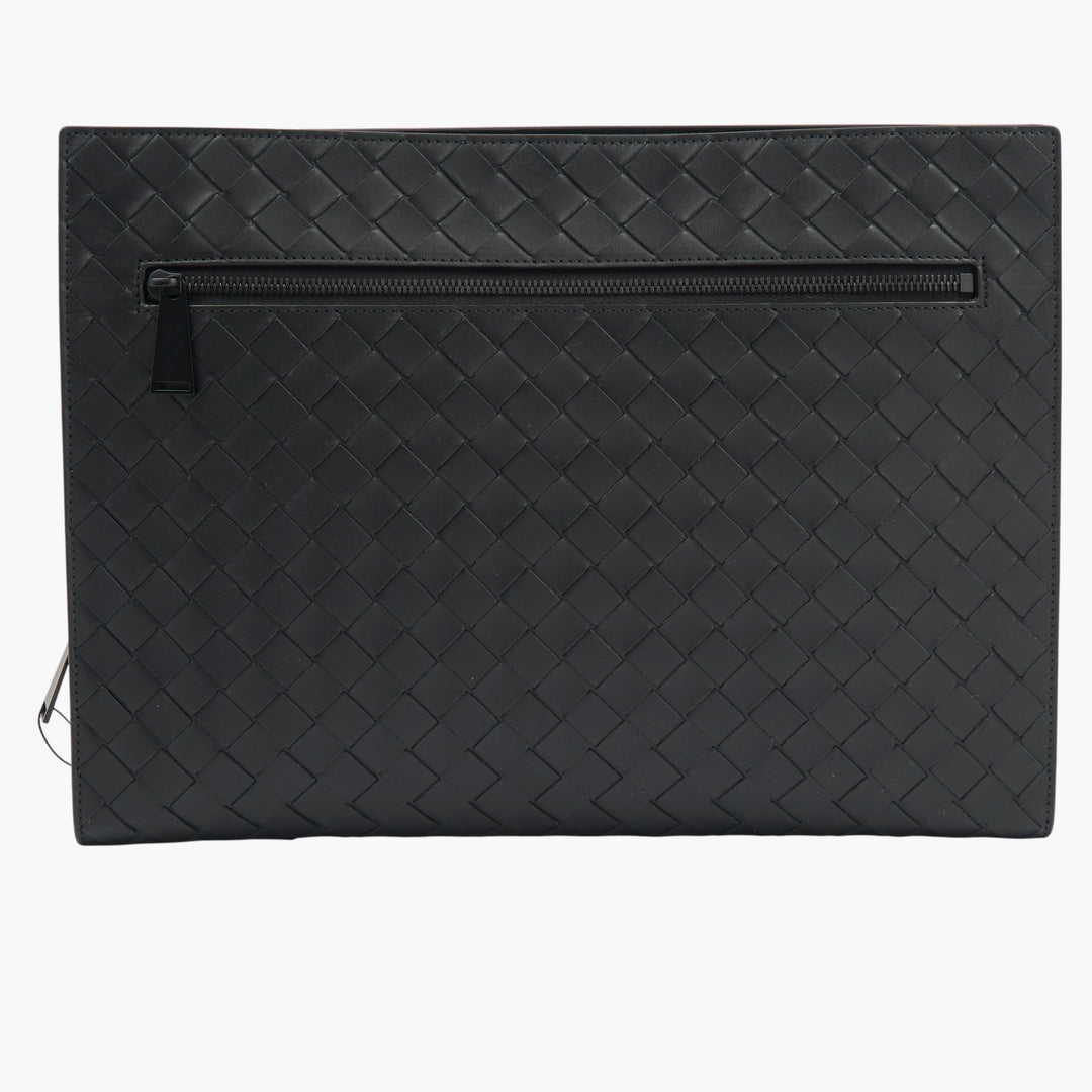 Bottega Veneta Black Leather Document Holder