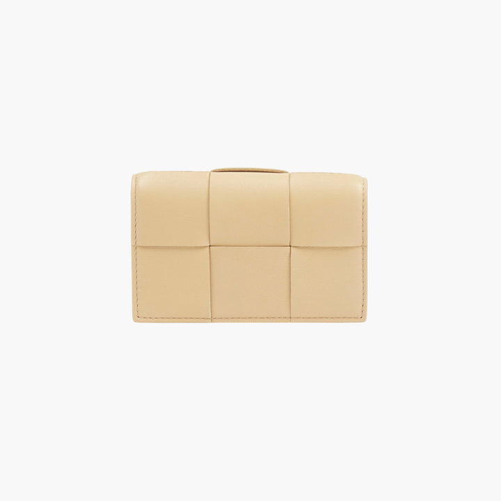 Bottega Veneta Beige Intrecciato Leather Wallet