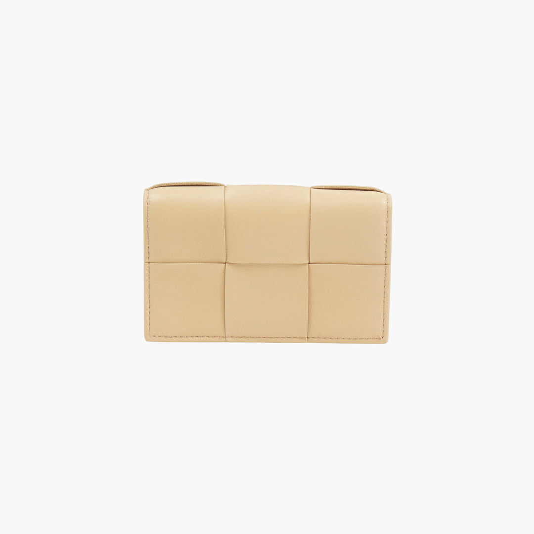 Bottega Veneta Beige Intrecciato Leather Wallet