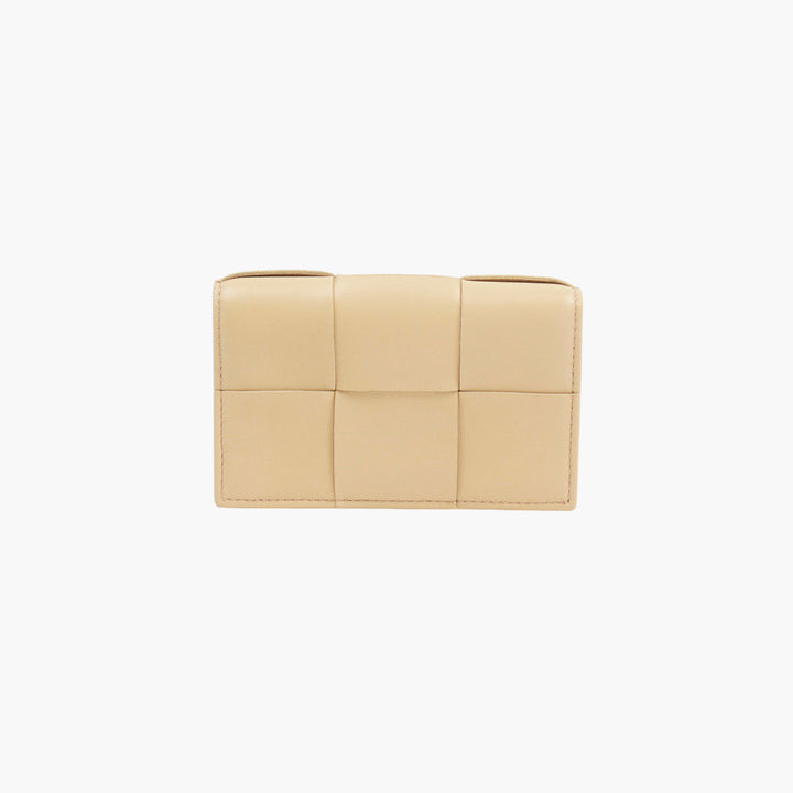 Bottega Veneta Beige Intrecciato Leather Wallet