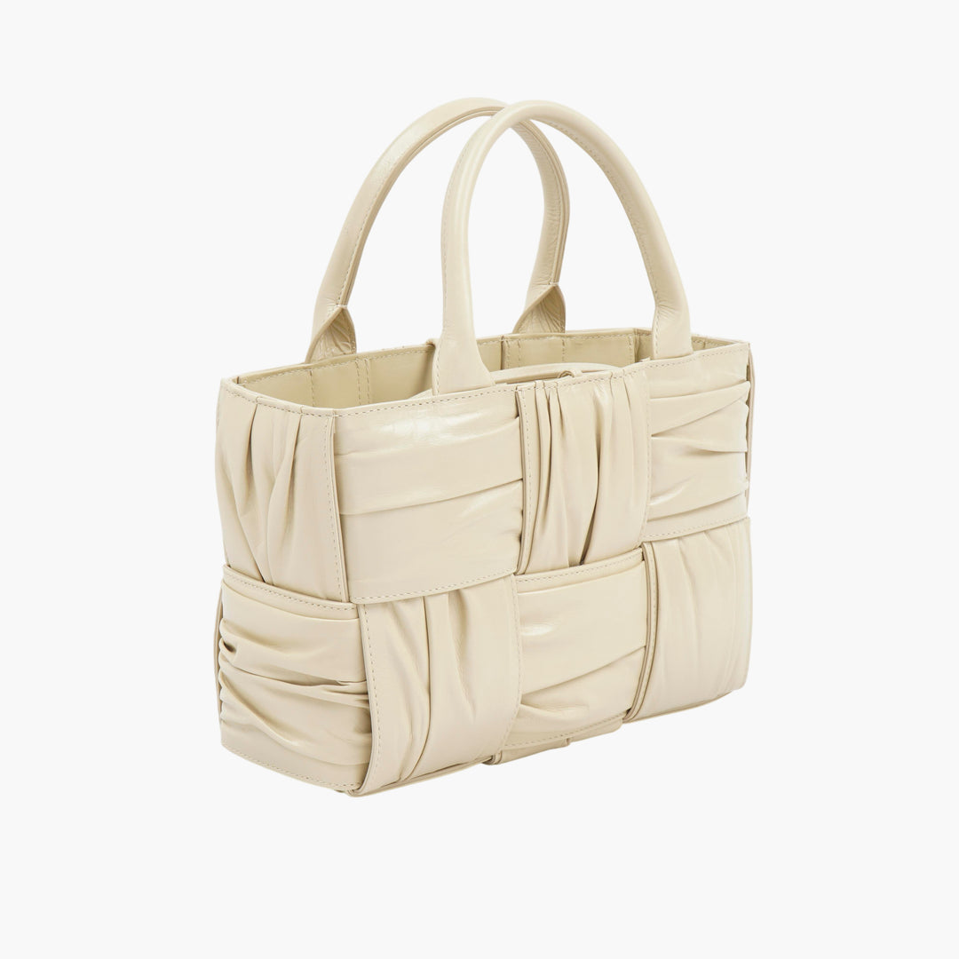 BOTTEGA VENETA Borsa a mano in pelle beige