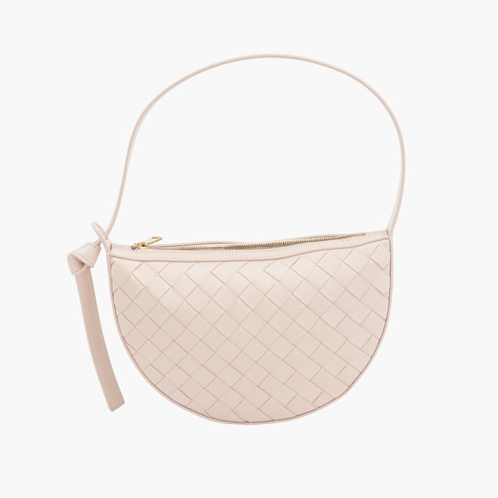 Bottega Veneta Pink-Gold Intrecciato Handbag