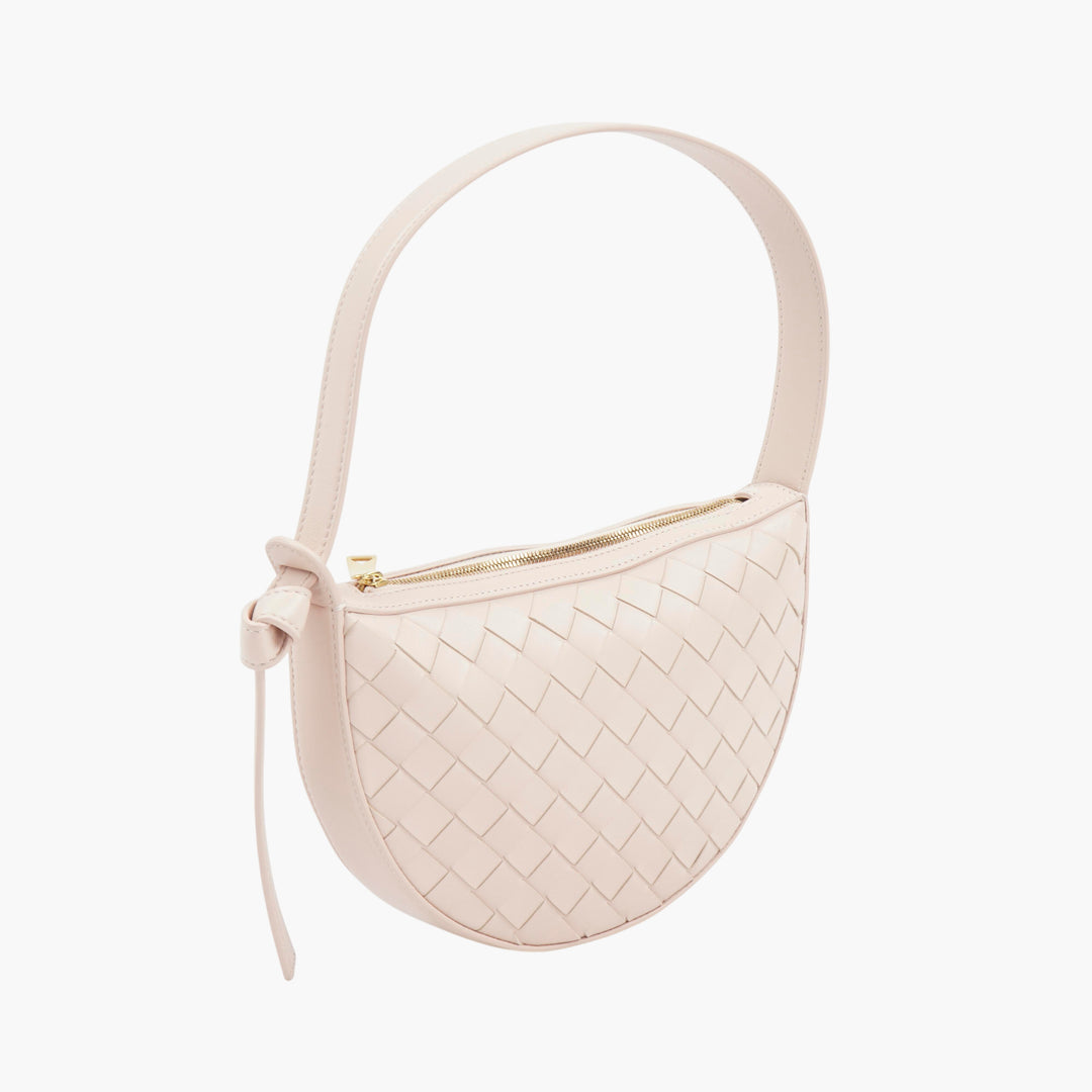 Bottega Veneta Pink-Gold Intrecciato Handbag