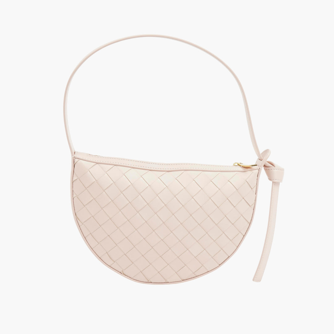 Bottega Veneta Pink-Gold Intrecciato Handbag