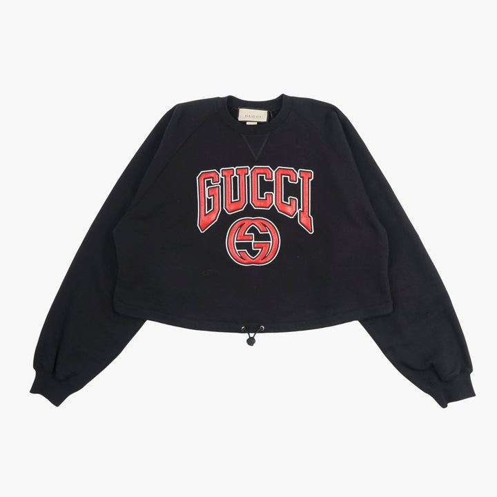 GUCCI Black-Red Logo Sweatshirt