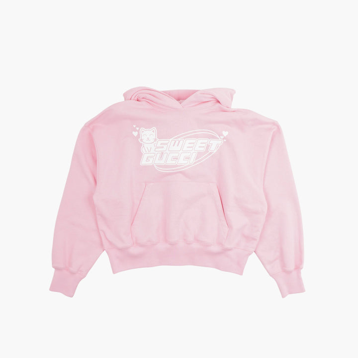 GUCCI Pink-White Graphic Hoodie