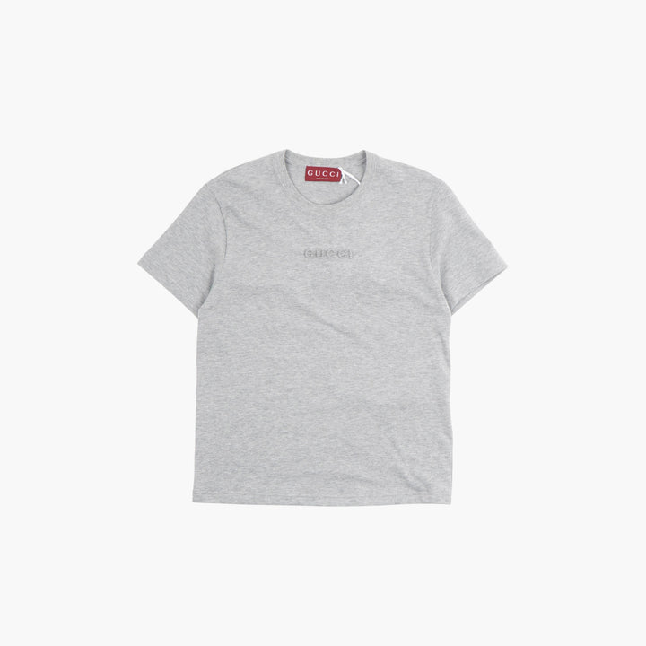 GUCCI Grigio T-Shirt with Logo