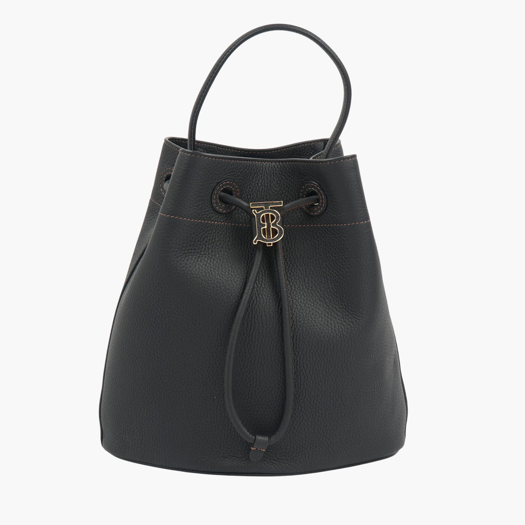 Burberry Black Leather Bucket Bag