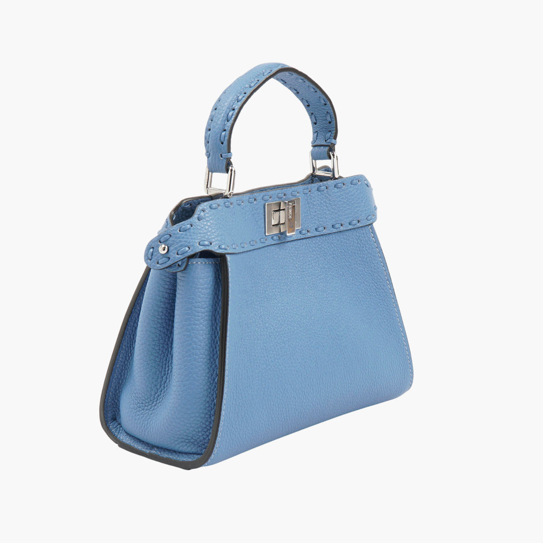 FENDI Blue Leather Handbag