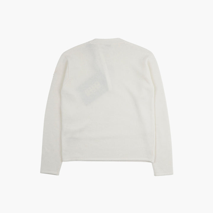 Moncler White Sweater with Embellishment