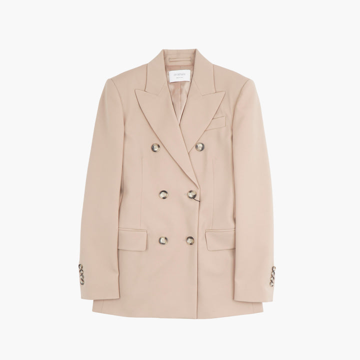 Max Mara Beige Double-Breasted Blazer