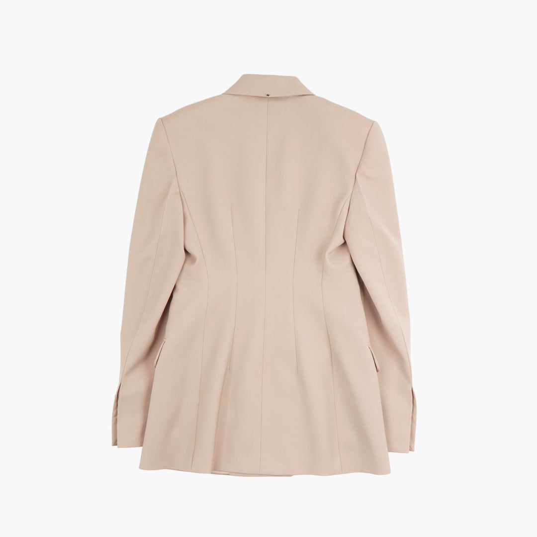 Max Mara Beige Double-Breasted Blazer