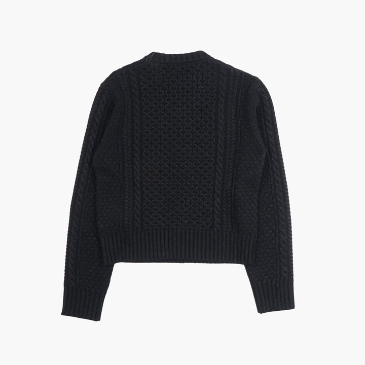 FABIANA FILIPPI Black Cable Knit Sweater