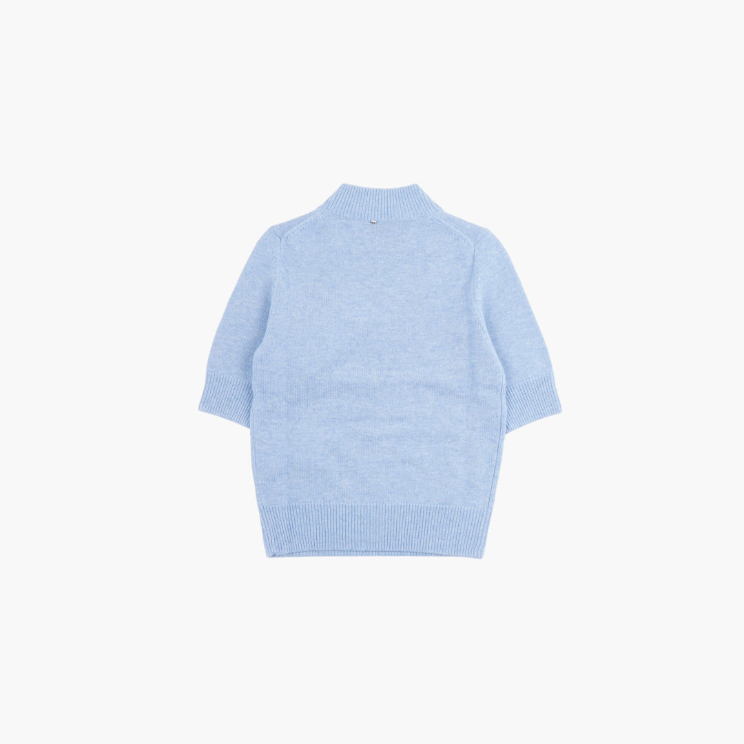 Max Mara Azzurro Sweater Ribbed Details