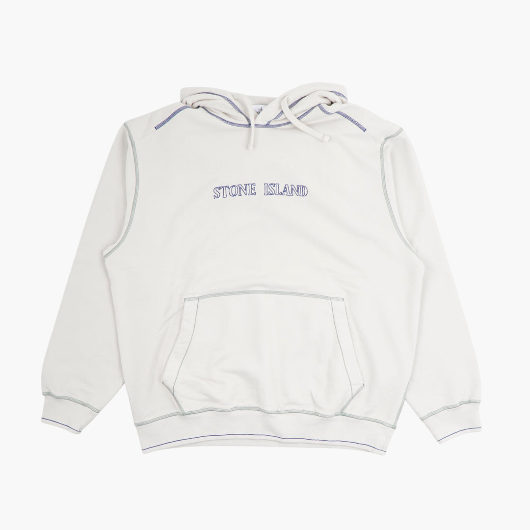 Felpa con cappuccio grigio chiaro-blu STONE ISLAND