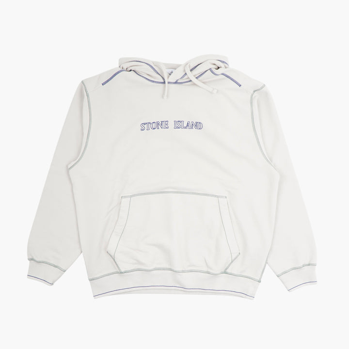 Felpa con cappuccio grigio chiaro-blu STONE ISLAND