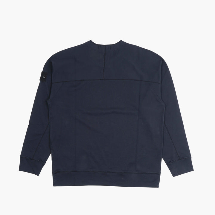 STONE ISLAND Felpa girocollo blu navy