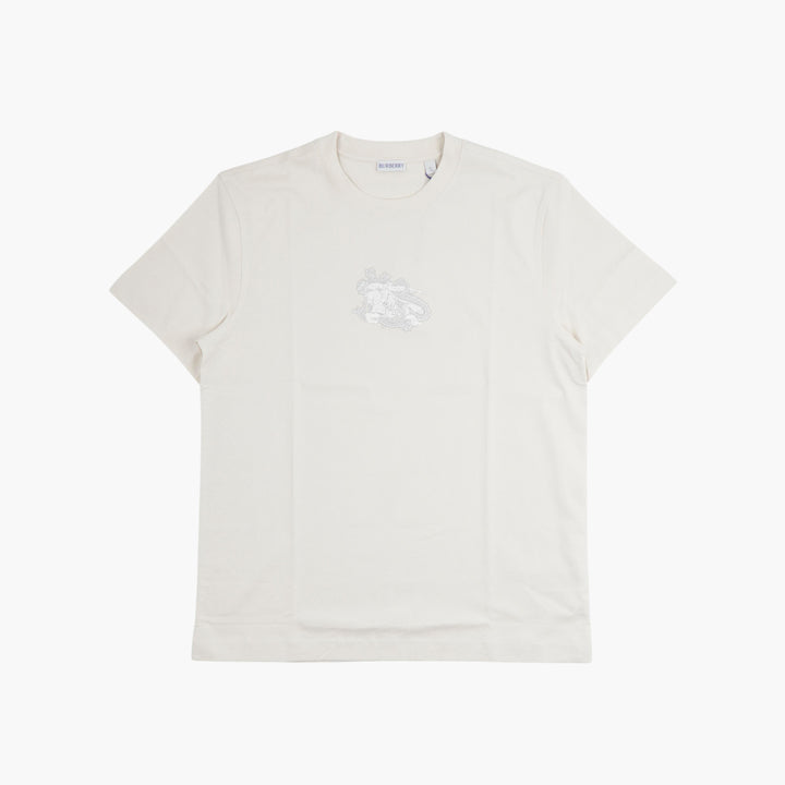 Burberry Ivory-White Cotton T-Shirt