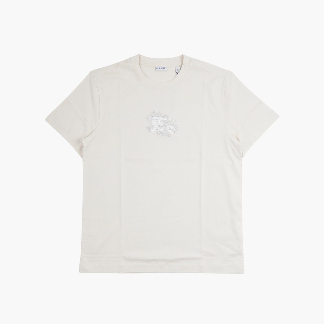 T-shirt in cotone bianco avorio Burberry