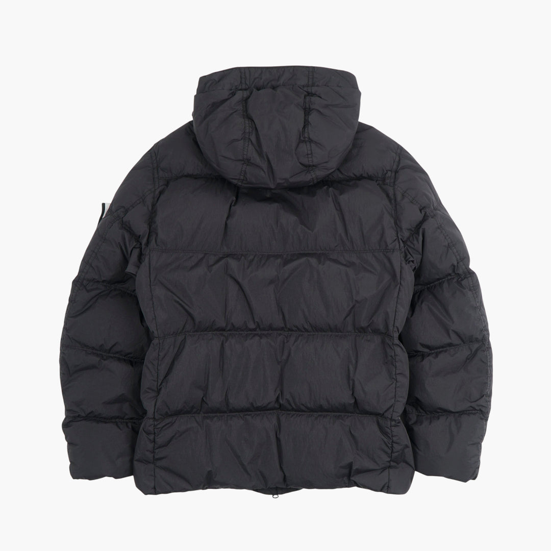 STONE ISLAND Black Hooded Jacket