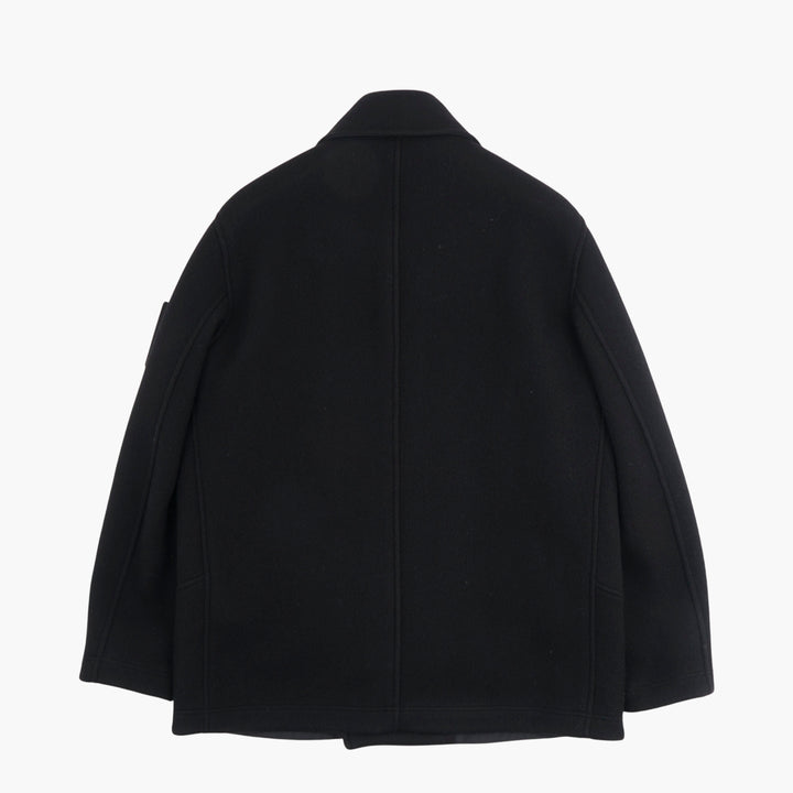 Stone Island Black Double-Breasted Coat