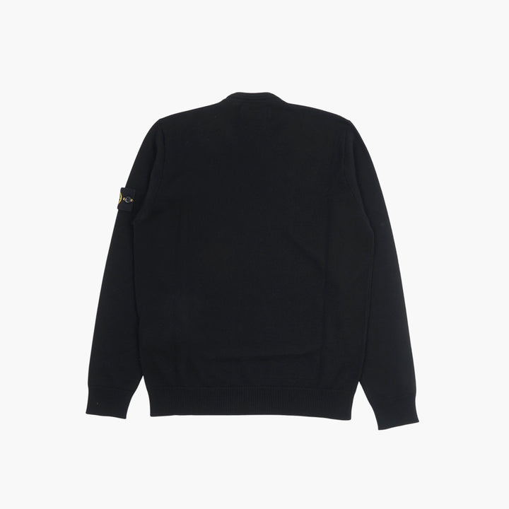 Stone Island Black Sweater with Badge