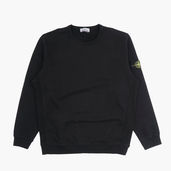 STONE ISLAND Black Crewneck Sweatshirt