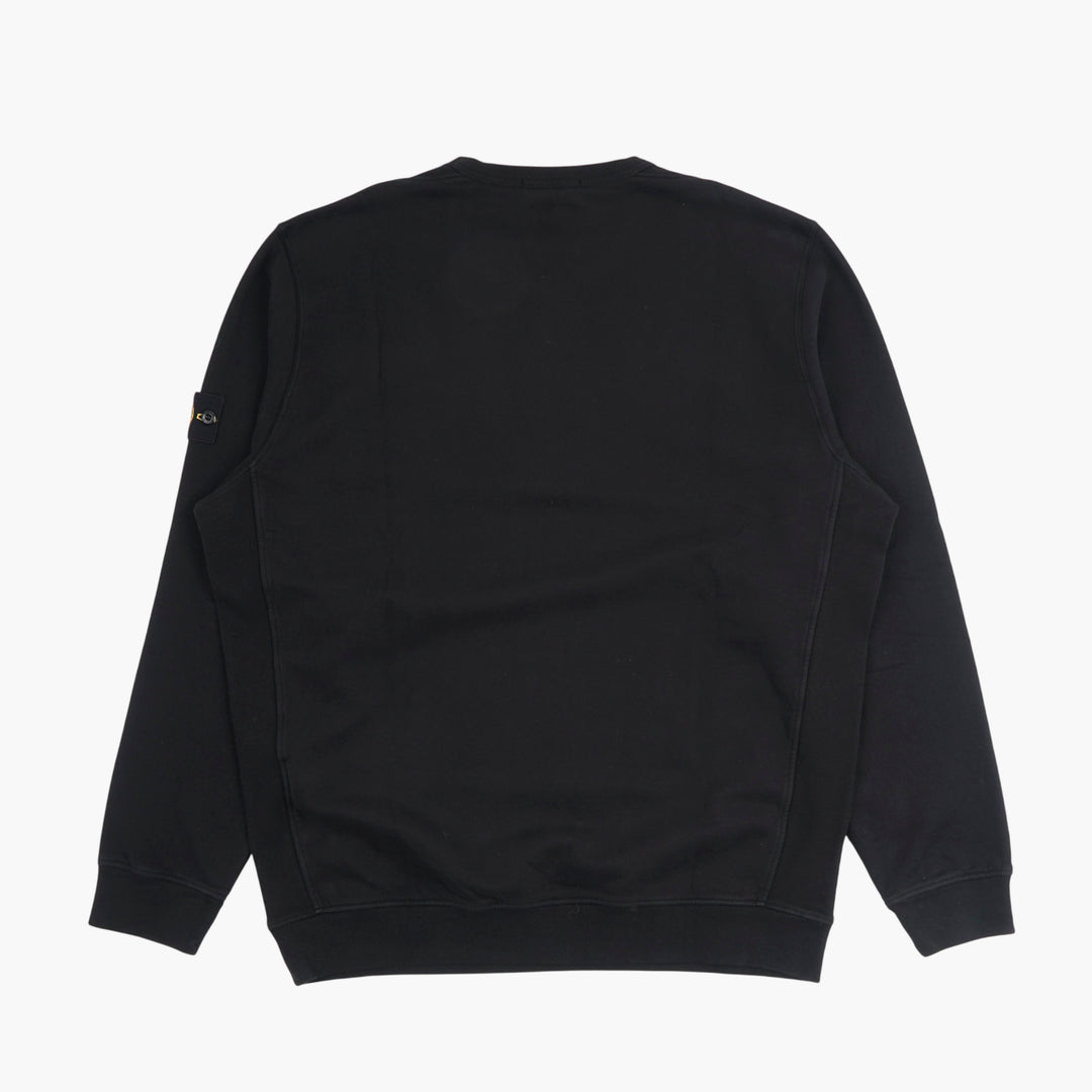 STONE ISLAND Black Crewneck Sweatshirt