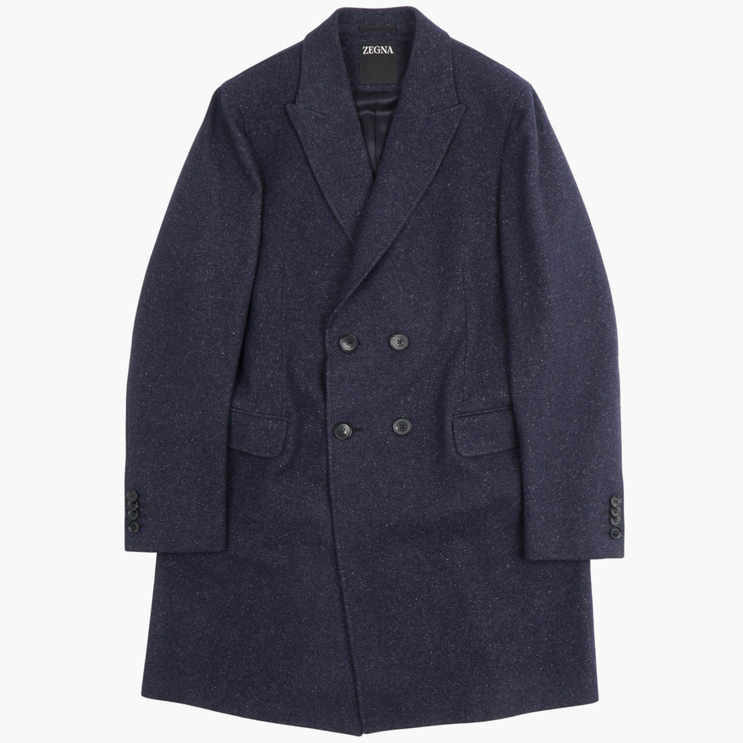 ZEGNA Double-Breasted Blue Coat