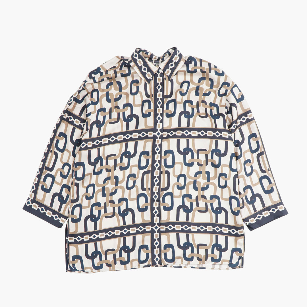 Max Mara Blusa Geometrica Multicolore