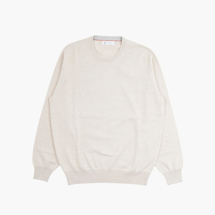 Brunello Cucinelli Beige Crew Neck Sweater